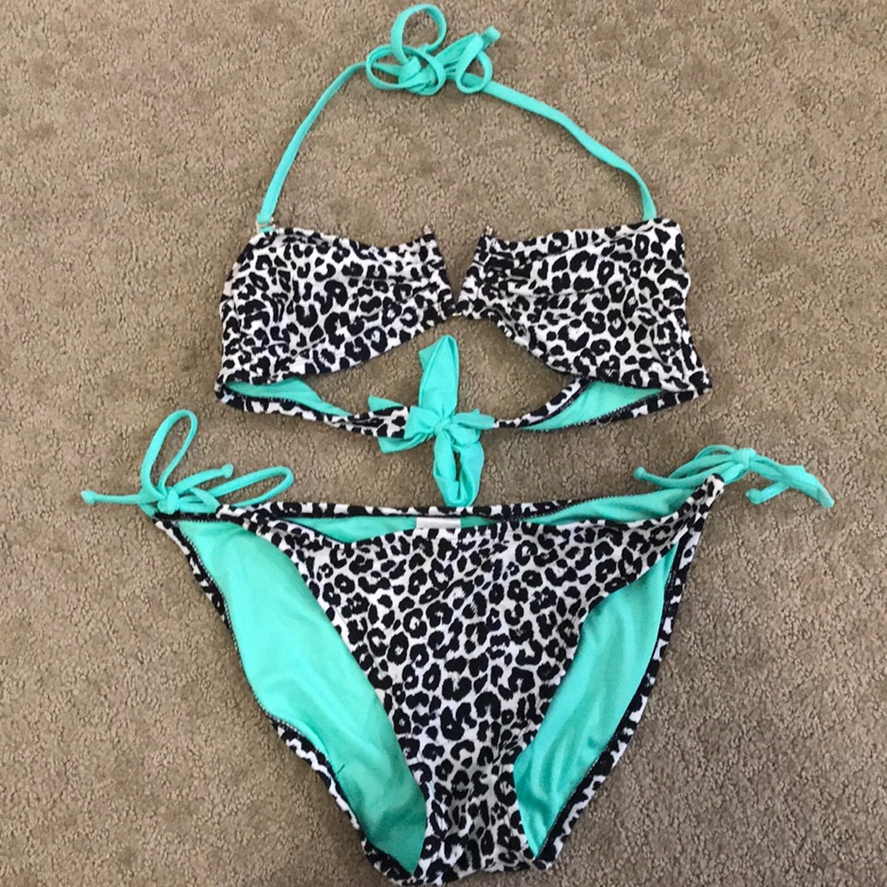 Leopard and Mint Bikini -Xhilaration
